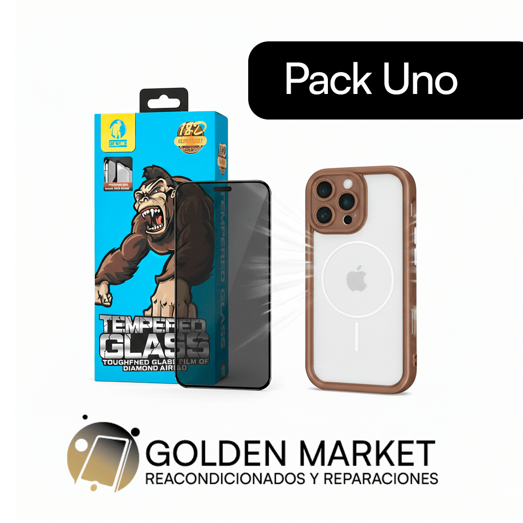 Cristal templado + Funda